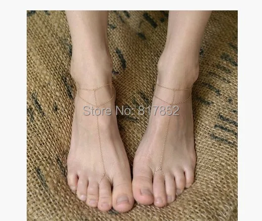 Новые женские цепочки на ногу простые браслеты на ногу цепочки ювелирные изделия 2 цвета