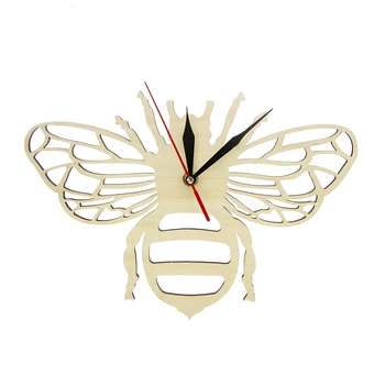

Wooden Honey Bee Wall Clock Perfect for Honey Bee Lovers Eco Friendly Natural Wall Decor Watch Gift For Honey Bee Obsessives