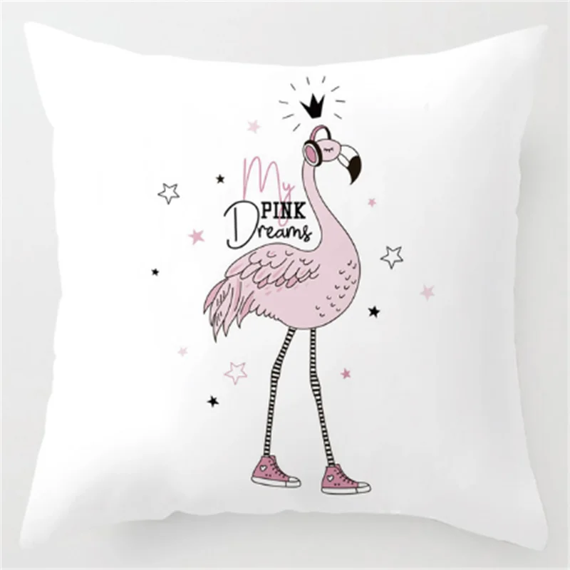 Cushion Covers 17 Nordic Стиль розовый подушки для девочек Чехлы для украшения "Русалка" Кролик "фламинго" наволочки с принтом набор постельных принадлежностей для дома подушки cojine - Цвет: Cushion Covers 17