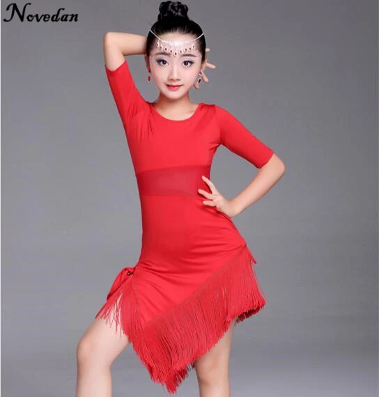 Lace Latin Dance Dress For Girls Child Samba Dress Ballroom Kids Dancing Girl Dancewear Ballet Vestido Baile Latino Girls dance dress