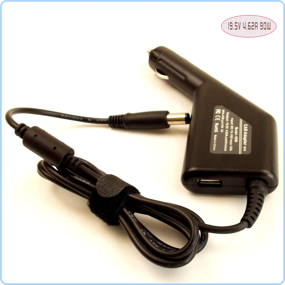 Ноутбук автомобильный адаптер постоянного тока зарядное устройство источник питания+ USB порт для Dell Latitude D630 D800 D810 D820 D830 D631 D631N