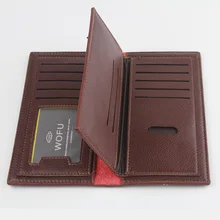 Luxury Brand High Quality PU Leather Men Long Bifold Wallet Purse Vintage Designer Male Carteira Money Clip slim wallet