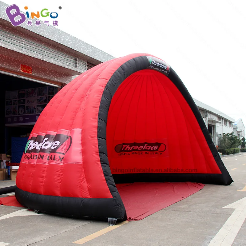  Custom made 7X5.3X4 meters inflatable red igloo / red inflatable dome / half dome inflatable toy te