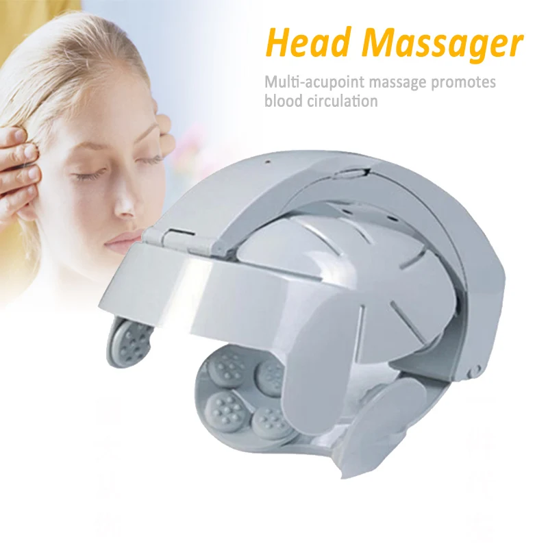 

Electric Head Massager Helmet Scalp Brain Relax Vibration Acupuncture Points Health Care All-shipping