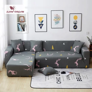 

Slowdream Assemble Sofa Cover Nordic Deer Cover Couch Cover Removable Stretch Furniture Elastic Decor Home For Living Slipcover