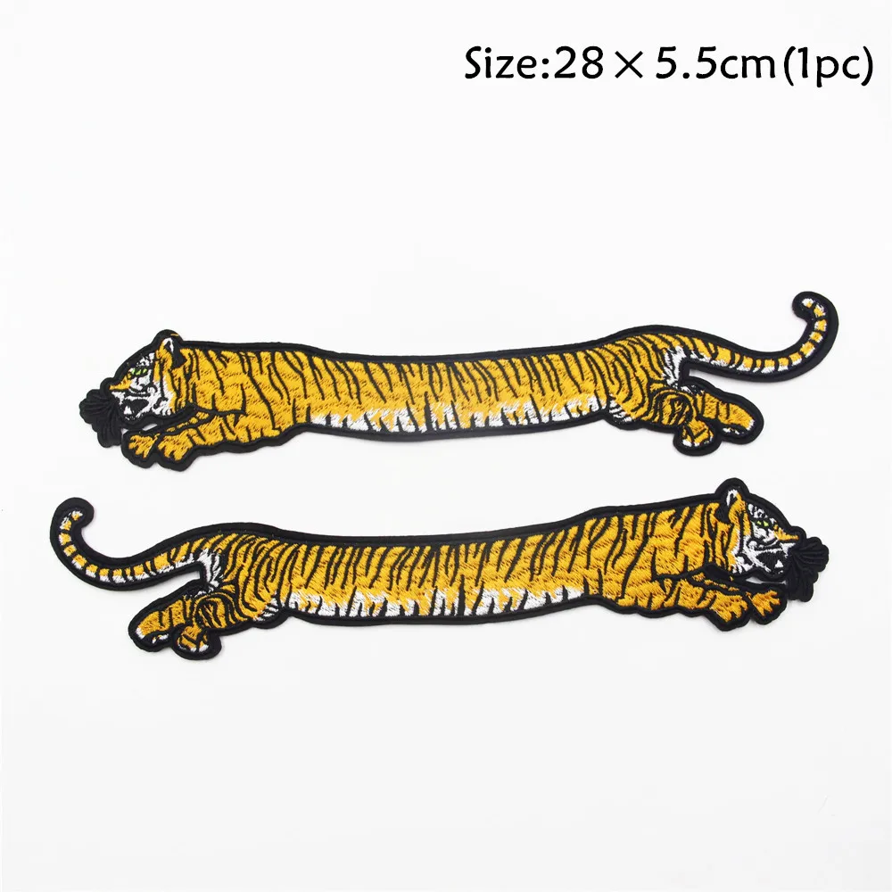 1 Pair Of Long Tiger Patches For Clothes Sew On Applique On Clothes DIY Sew Accessories