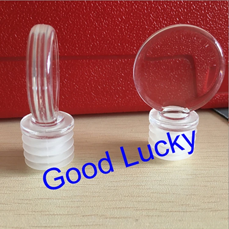 200pcs/lot free shipping monogram acrylic wine bottle stopper clear