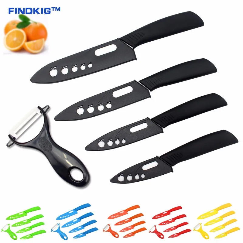 FINDKING High quality 3 4 5 6 inch Zirconia Ceramic fruit Knife set Paring knives for vegetable bread as Christmas present (8)