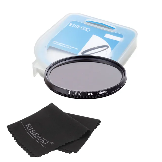 Best Price RISE(UK) 62mm Circular Polarizing CPL C-PL Filter Lens +case+gift For Canon NIKON Sony Olympus Camera HOT SALE Best Price RISE(UK) 62mm Circular Polarizing CPL C-PL Filter Lens +case+gift For Canon NIKON Sony Olympus Camera HOT SALE