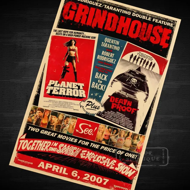 Grindhouse (2007) Fantasy Movie Film Vintage Retro Decorative Poster