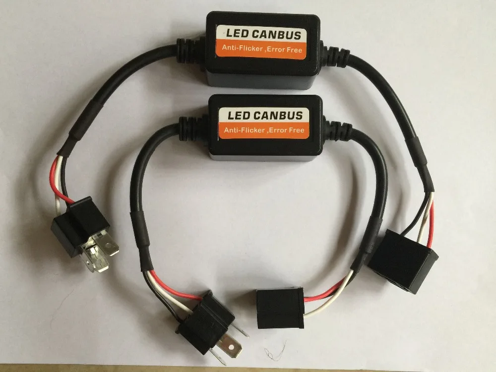 2 шт. H4 светодиодный автомобильный предупреждающий компенсатор конденсатор ошибок нагрузочный резистор светодиодный преобразователь can-шины для H4 H7 9006 H11 светодиодный фар