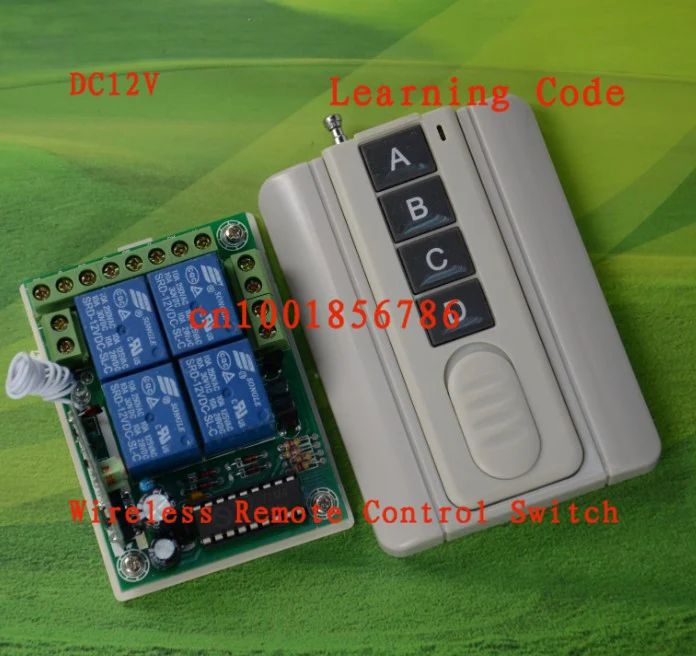 

12V 4CH RF Wireless Remote Control Switch System For Garage Doors /Window / Auto Door Smart home controller /radio receiver