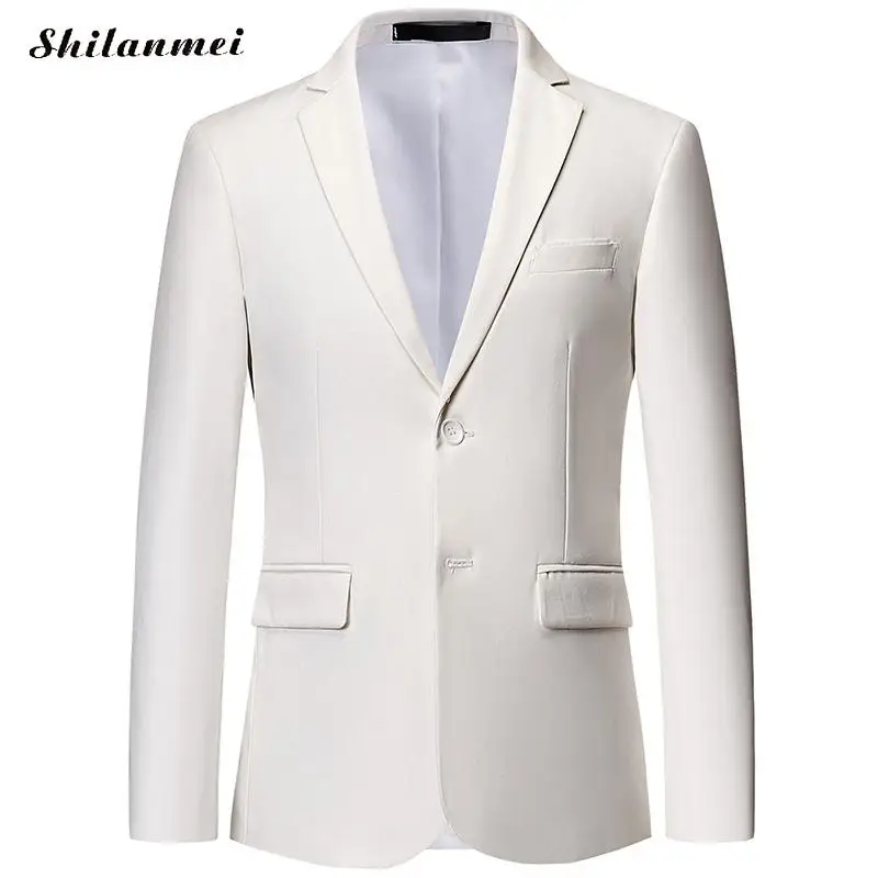 Men Suits Jackets Large Size S M L XL 5XL 6XL White Blue Black Man Blazer Coats Gray Red