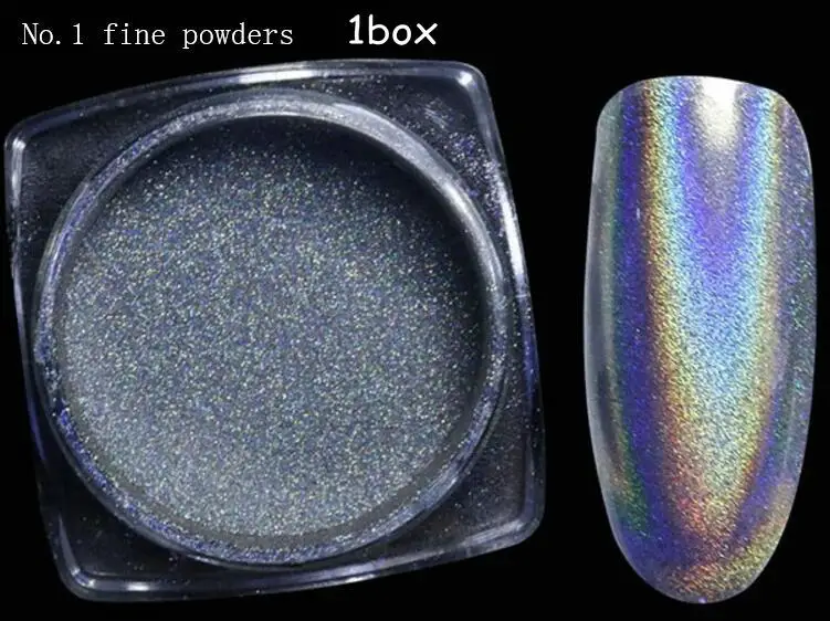 1g Prism Holo Powders Handmade Resin Jewelry Decor Craft Glitter Laser Rainbow Powders Galaxy Nail Art Dust - Цвет: 1 fine