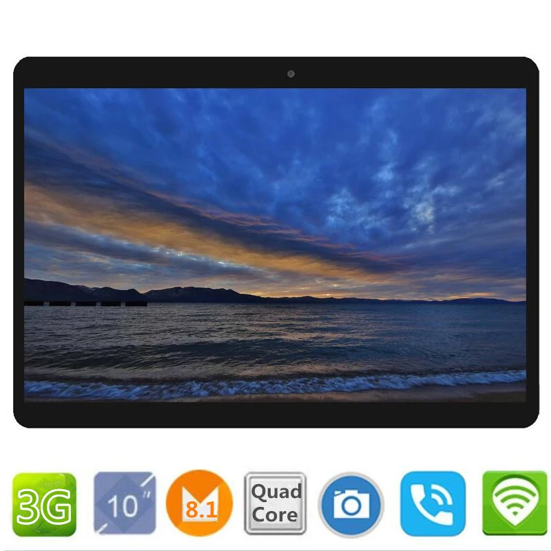 

2019 New 10.1' Tablets Android 8.1 Quad Core Dual Camera Dual SIM Tablet PC WIFI OTG GPS Google bluetooth phone ROM 16GB 32GB