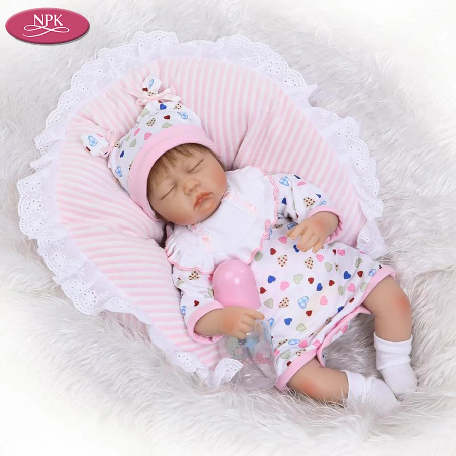 NPK Soft Silicone Reborn Baby Doll Realistic Girl Babies Dolls 16 inch 40CM Lifelike Princess Girls Boys Kids Toys Children Gift (2)