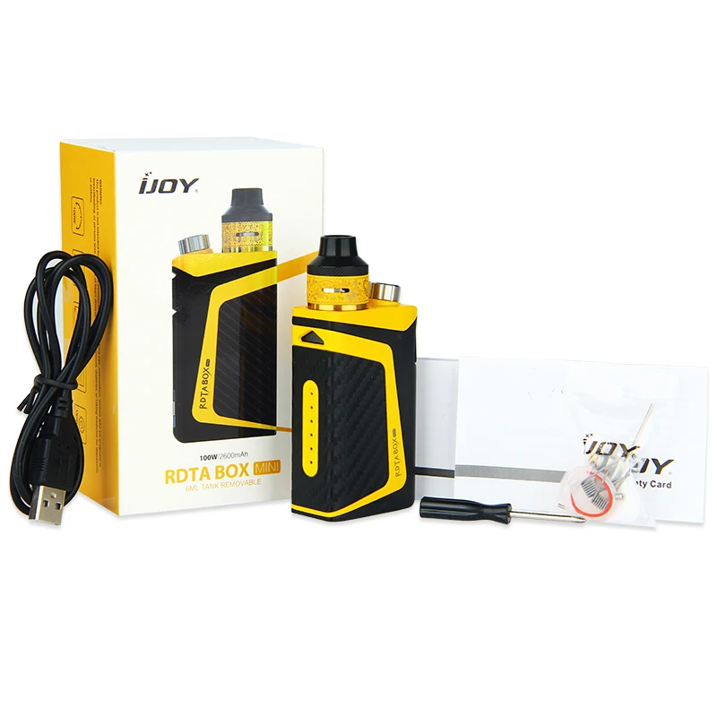 Оригинальный комплект для электронной сигареты IJOY RDTA BOX Mini 100 Вт мАч аккумулятор 6
