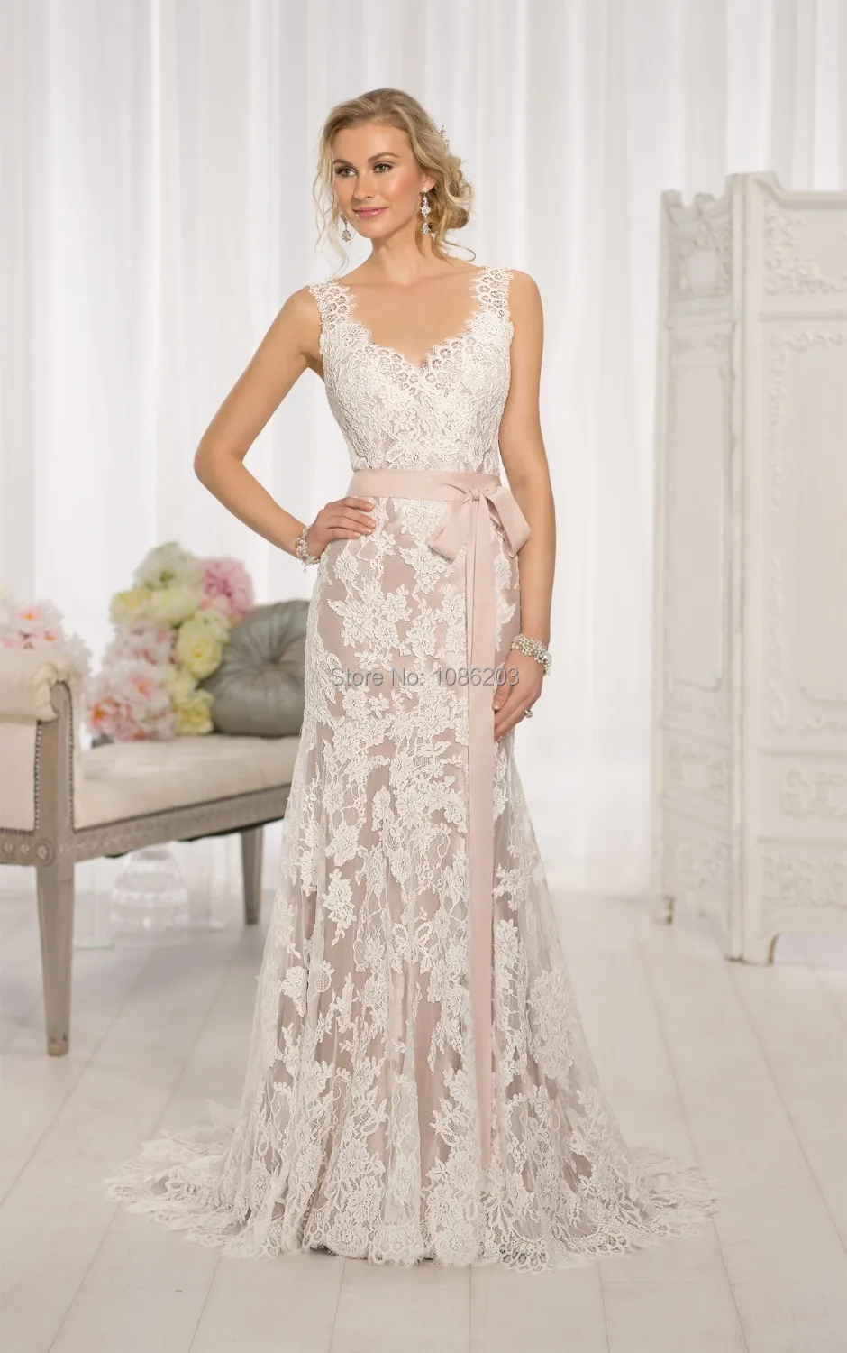 Elegant Custom 2017 New Strapless Wedding Dresses Pink Lace Lique Elegant Custom 2017 New Strapless Wedding Dresses Pink Lace Lique Sequins A Line Bow Gown Train In From Weddings Events