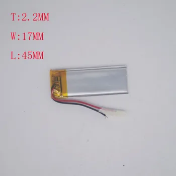 

3.7 V lithium polymer small ultra-thin strip panel 221745 201545 Bluetooth headset U Shield battery