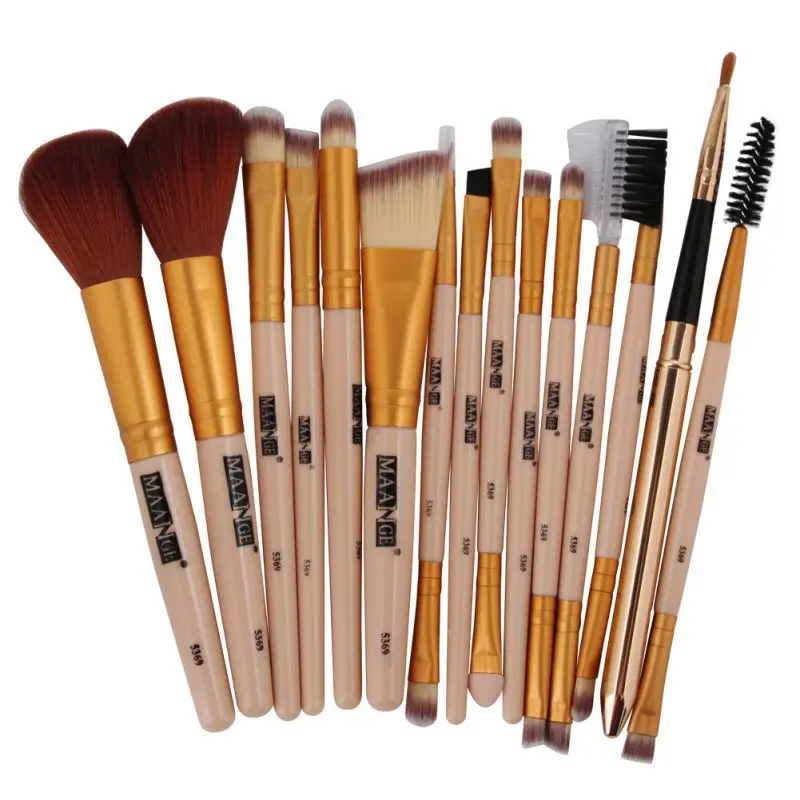 15Pcs Set Professional Makeup Brush Rose Gold Makeup Brushes Set Kit font b Foundation b font