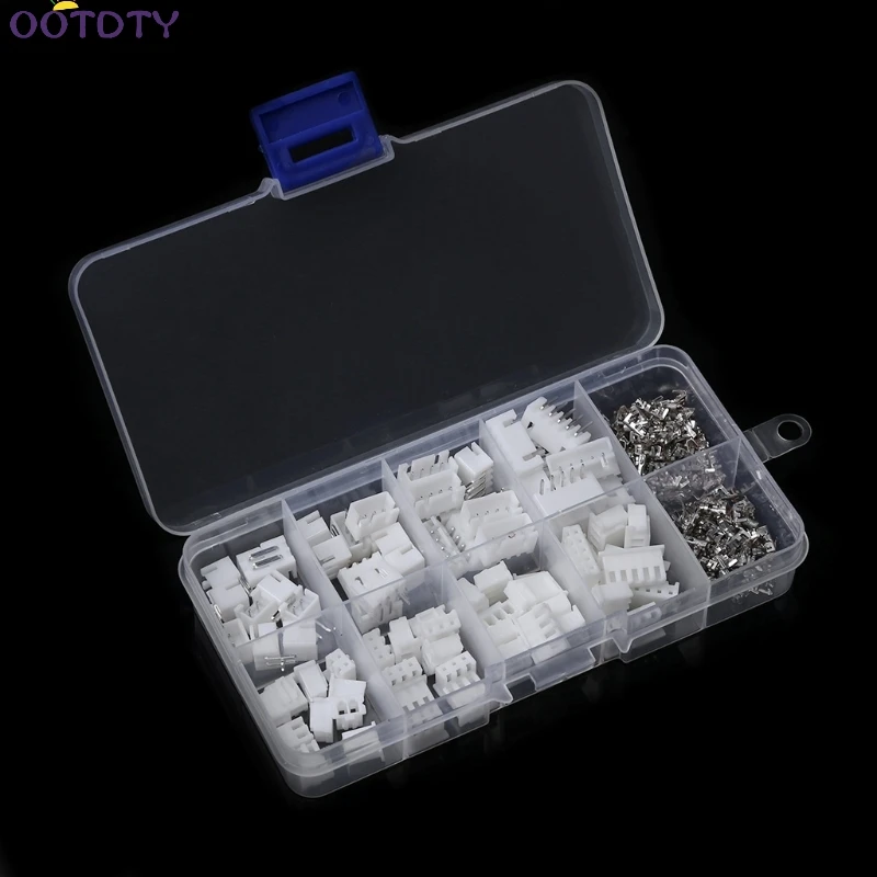 

40 Sets Kit 2P 3P 4P 5Pin Right Angle 2.54mm Pitch Terminal Housing Pin Header Connector Adaptor JST-XH