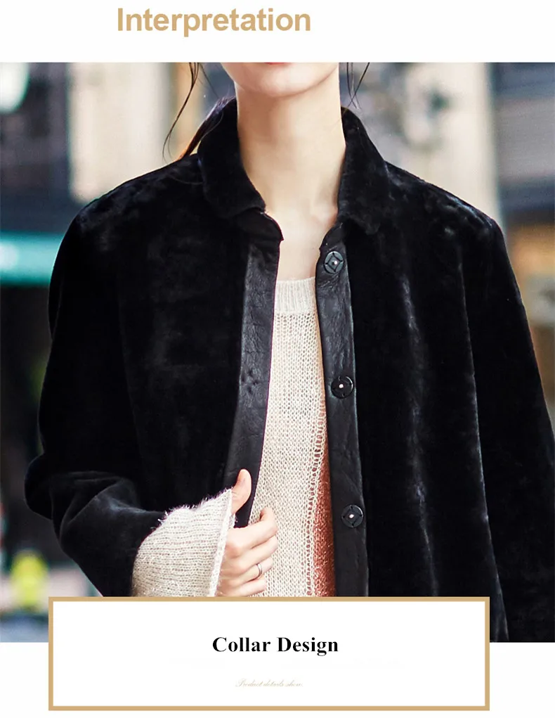 Excellent AYUNSUE Real Fur Coat Sheep Shearling Jacket Long Sheepskin Winter Jackets for Women 2019 Double-faced Natural Fur Coats WYQ2043 5