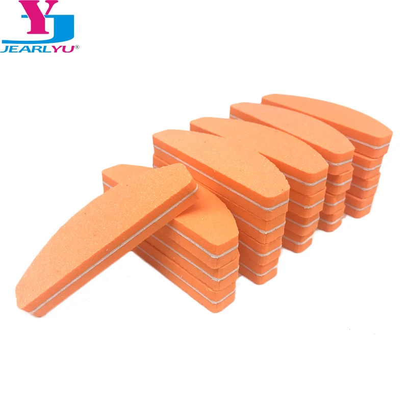

100 X Nail File Block Banana Mini Sponge Nail Files 100/180 For Gel Nail Polish Sanding Nail File Tools For Manicure Lima A Onge