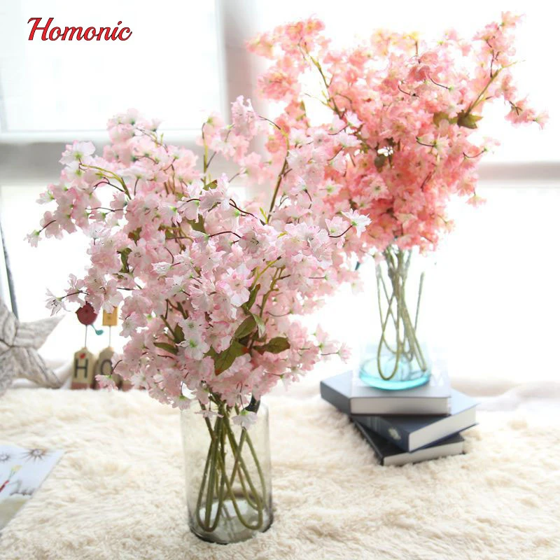 100 センチシルク桜結婚式の装飾 Diy 東京さくら桜の木人工花束 Silk Cherry Blossom Cherry Blossomflower Bouquet Aliexpress