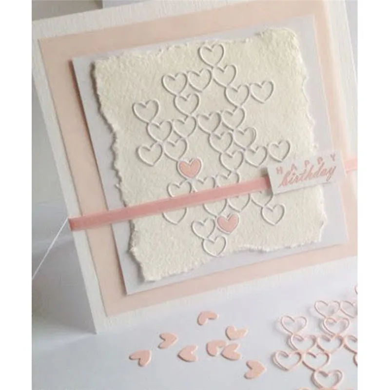 

Heart Background Metal Cutting Dies for Scrapbooking New 2019 Crafts Die Cuts Card Making Embossing