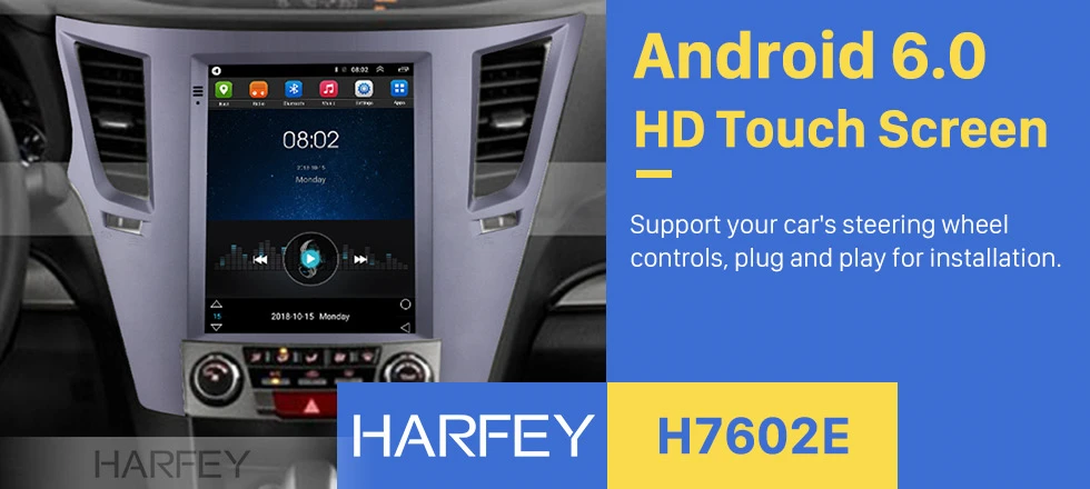 Flash Deal Harfey Multimedia Player 9.7" 4G LTE For 2010-2013 2014 Subaru Outback Android 6.0 Car GPS Navigation Backup camera Mirror Link 0