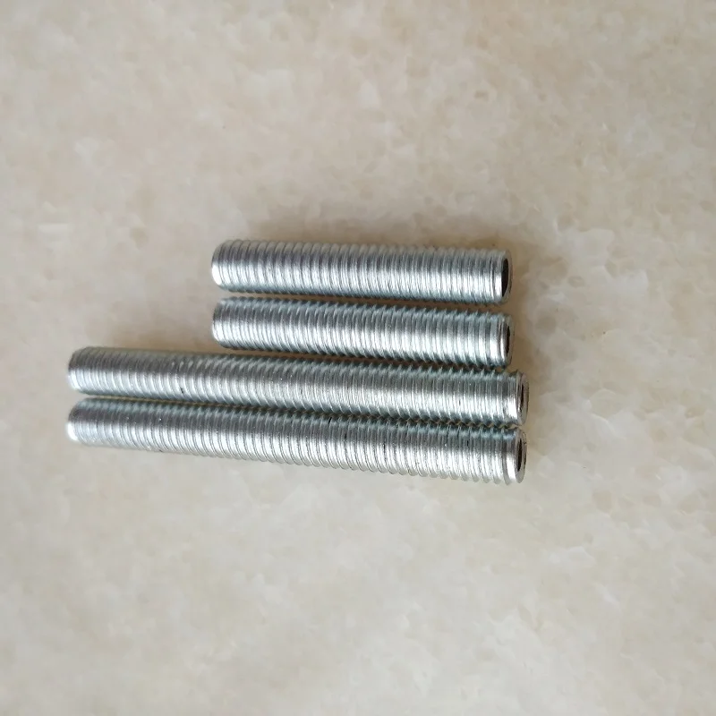 10pcs Metric M6 Threaded Hollow Tube Rod 10-160mm Whole Thread DIY Lighting Accessories Tooth Tube for Home Improvement led lamp accessories