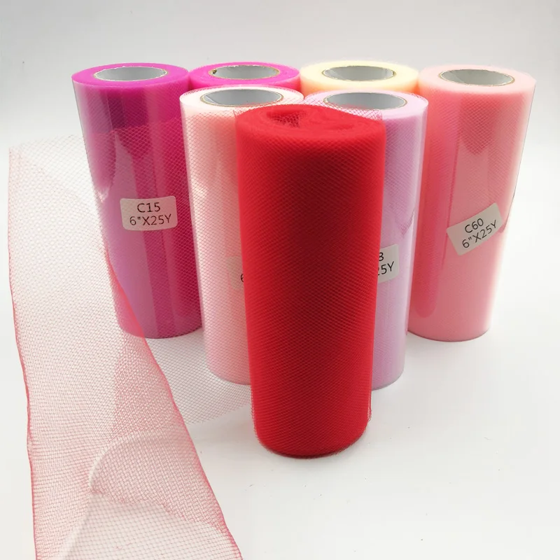 

Baby Shower Wedding Decoration Tulle Roll 25yards 15cm Tulle Fabric Spool Tutu Skirt Event Festive Party Supplies