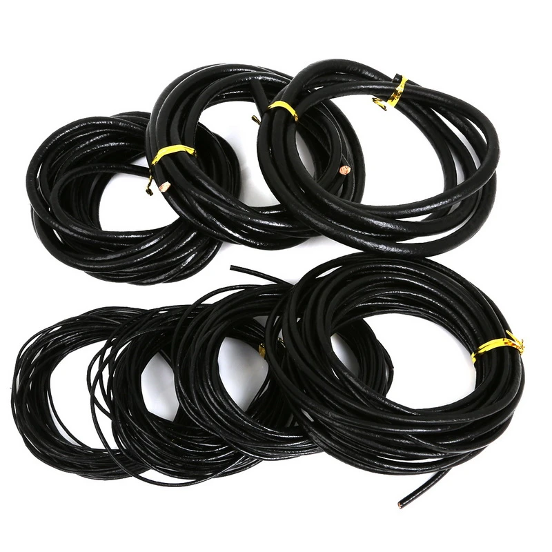 Craft County Round Braided Leather Jewelry Craft Cord Belts Crafts and Jewelry Making Natural, 3mm x 10 Yards Bracelets Necklaces