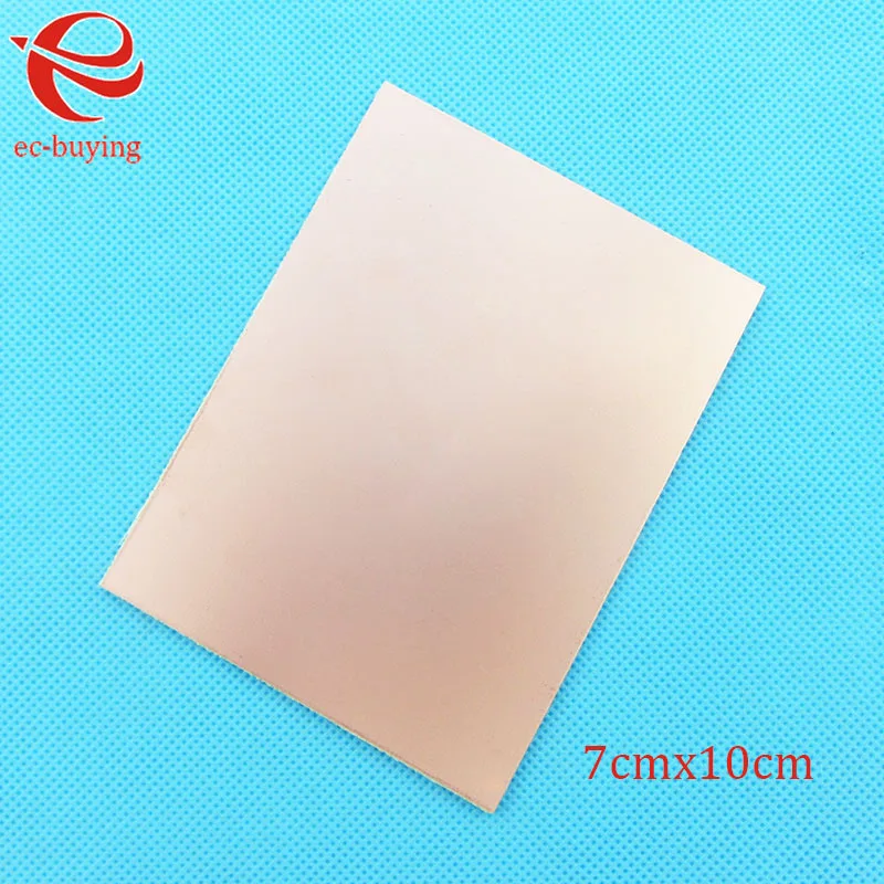 1Pc-10Pcs PF 베이클라이트 단면 PCB 보드 7*10 cm 7x10cm 1.4mm 에폭시 구리 도금 플레이트 라미네이트 CCL 전자 부품