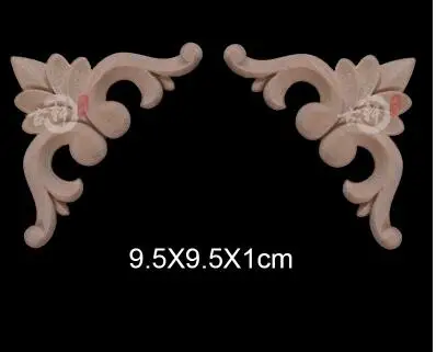 9 5x9 5x1cm Wood Carving Trim Angle Flowers Flower Lique 9 5x9 5x1cm Wood Carving Trim Angle Flowers Flower Lique Decal European Style Solid Furniture Cabinets Decorative