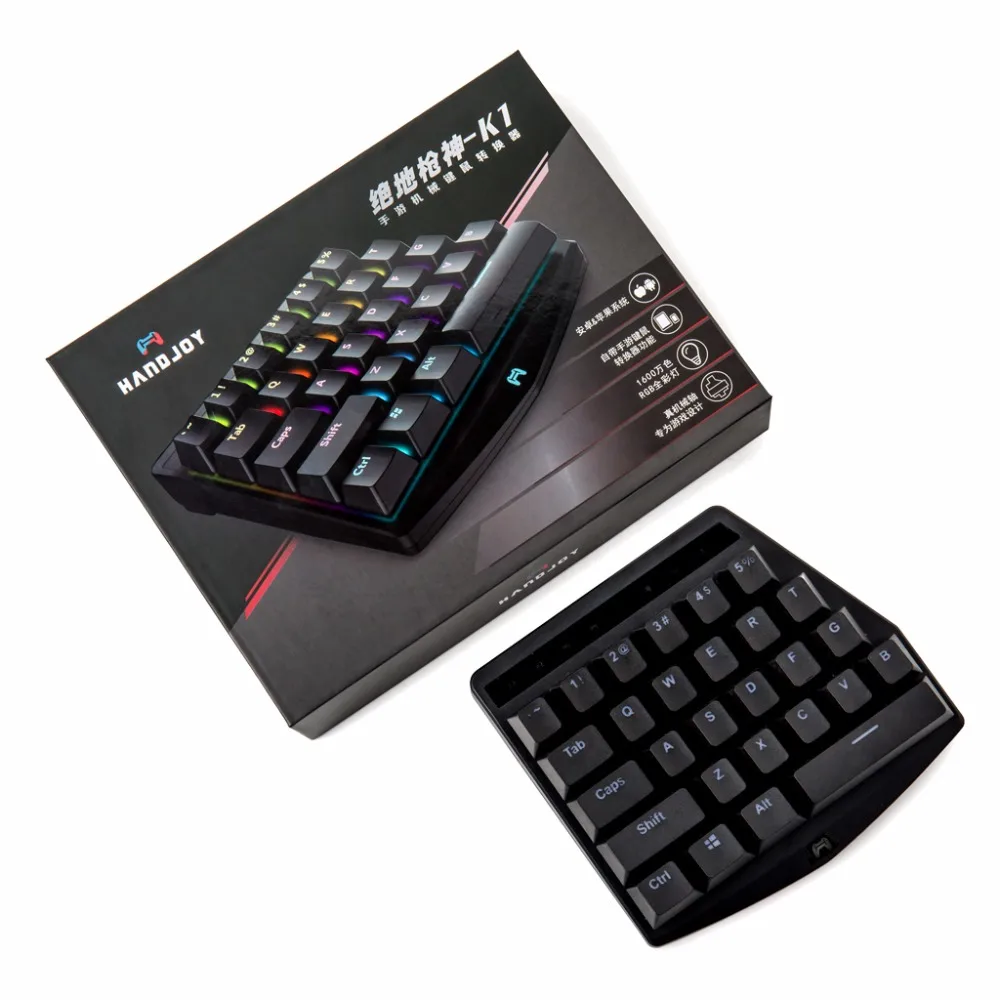

K1 27 Key Gaming Keyboard Bluetooth RGB Single Hand Mechanical Keyboard for PUBG LOL
