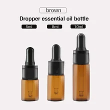10 мл Янтарный пустой флакон-капельница портативный ароматерапия эфирное масло бутылка с многоразового стекла глаз капля бутылка