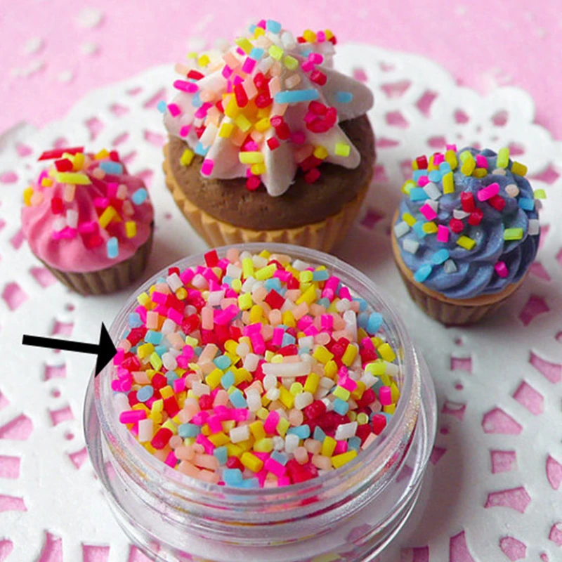 100 г DIY полимерная глина поддельные конфеты Сладости сахар посыпать украшения для поддельного торта десерт имитация еда для кукольного домика