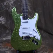 Reverse Headstock 6-String Electric Guitar Basswood Body Free Shipping Metallic Green Tremol Bridge Reverse Headstock 6-String Electric Guitar Basswood Body Free Shipping Metallic Green Tremol Bridge