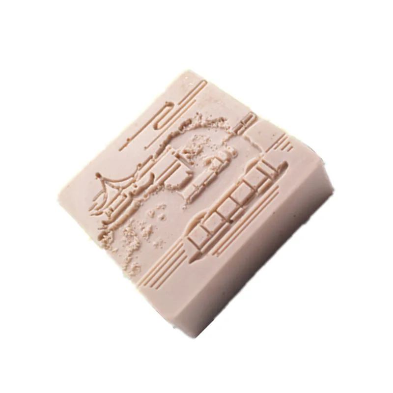 Manual soap mold / silicone Soap Making Building Architecture Carving Soap Square Shaped Silicone Mould