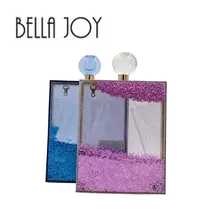 BELLA JOY женские клатчи флакон духов Форма Сумка прозрачная коробка Perspex женские сумки на плечо