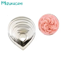 Набор из 10 помадки Щепка цветы помадка торт украшения инструменты Лепесток Форма розовая форма кухонные принадлежности для выпечки MS-00110