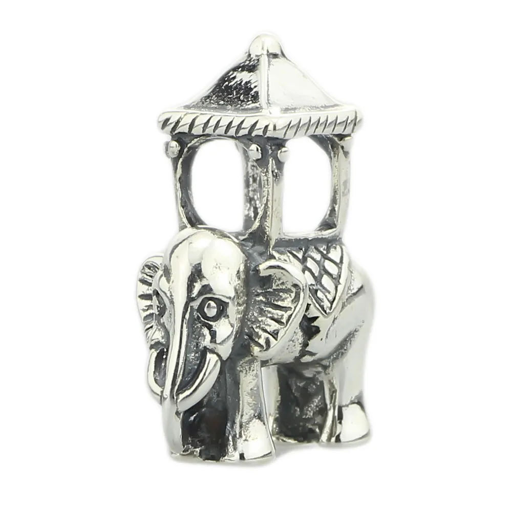 

Beads Hunter 925 Sterling Silver Animal Indian Elephant Charm Bead Fits European Troll 3.0mm Bracelet Jewelry