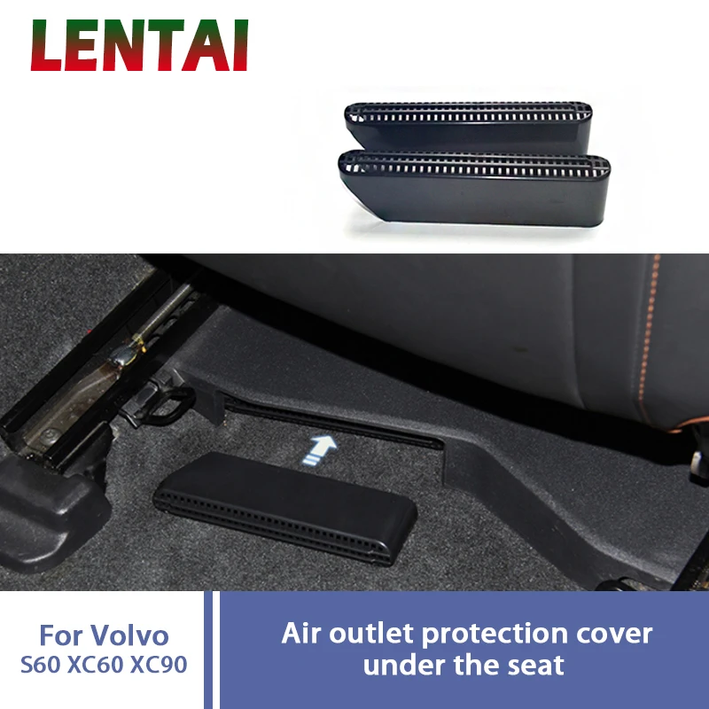 

OVERE 2pcs Car Under Seat Air Conditioner Air Outlet Duct Vent Protective Cover Grill For S60 Volvo XC60 XC90 2018