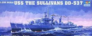 Trumpeter 1/350 scale model 05304 US Navy Fletcher level DD-537 &amp quot Sullivan destroyer | Игрушки и хобби