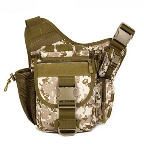 DSLR тактическая камуфляжная сумка для камеры, женская сумка-мессенджер, мужские уличные спортивные сумки, водонепроницаемая нейлоновая седельная сумка, D029 - Цвет: Desert digital