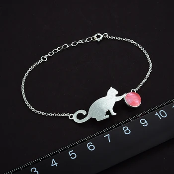 Bracelet Chat - cristal rose (taille)