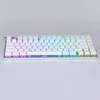 Petit clavier mécanique de jeu Z88, rétro-éclairage RGB LED, étanche, 81 touches, Anti-fantôme, interrupteurs bleus, blanc, à monter soi-même ► Photo 2/6