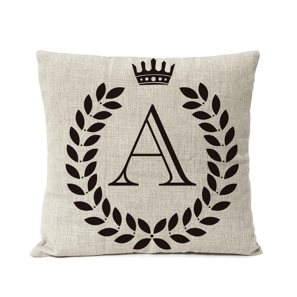 أسود أبيض تاج إلكتروني الأبجدية الكتان غطاء وسادة ديكور المنزل الوسائد الكتان وسادة حالة مكتب أريكة غطاء وسادة أسود أبيض تاج إلكتروني الأبجدية الكتان غطاء وسادة ديكور المنزل الوسائد الكتان وسادة حالة مكتب أريكة غطاء وسادة
