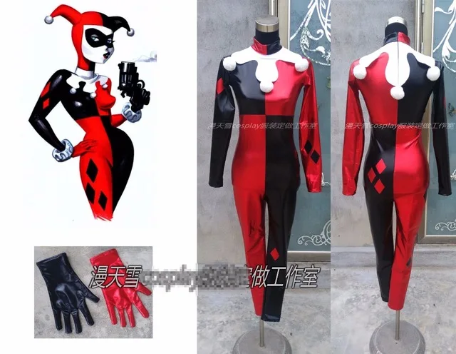 [Customize]Anime! A New Adventure DC Batman Harley Quinn Cosplay Costume Free Shipping